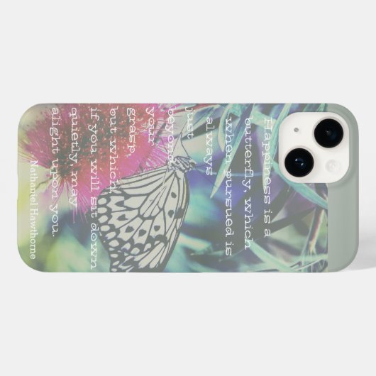 Happiness is a Butterfly - Inspiring Quote Case-Mate iPhoneケース (裏面 (横))