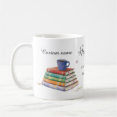 Happiness Is a Cup of Coffee & a Good Book Mug  コーヒーマグカップ (左)