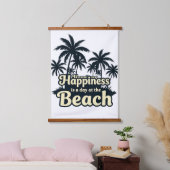 Happiness Is a Day at the Beach Wall Hanging  吊り下げ型タペストリー (寝室)