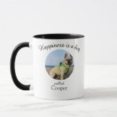 Happiness Is a Dog Personalised Mug マグカップ (左)