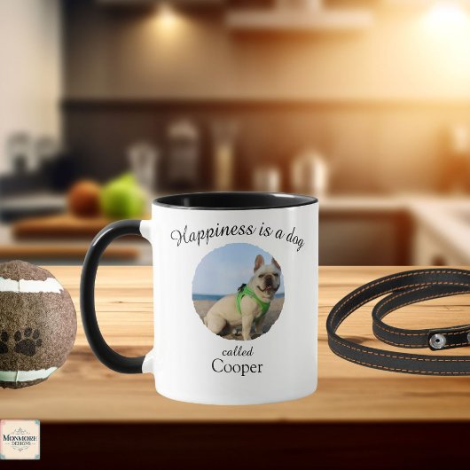 Happiness Is a Dog Personalised Mug マグカップ