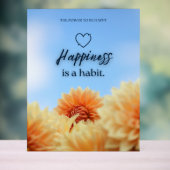HAPPINESS IS A HABIT アクリルサイン (ニュートラル)
