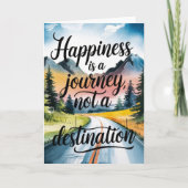 "Happiness is a Journey" Inspirational Card カード (正面)