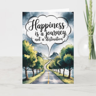 "Happiness is a Journey" Quote Card カード