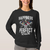 Happiness Is A Perfect Rack Billiards Player Pool  Tシャツ (正面)