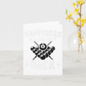 Happiness Is A Perfect Rack Funny Pool Billiards C カード (黄色い花)