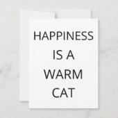 Happiness Is A Warm Cat Flat Card (裏面)