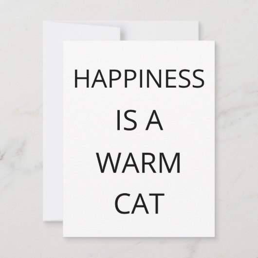 Happiness Is A Warm Cat Flat Card (裏面)