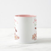 Happiness is a Warm Mug Cute Puppy Dog Pink Mug マグカップ (中央)