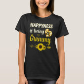 Happiness Is Being A Grammy Sunflower Grandma Moth Tシャツ (正面)