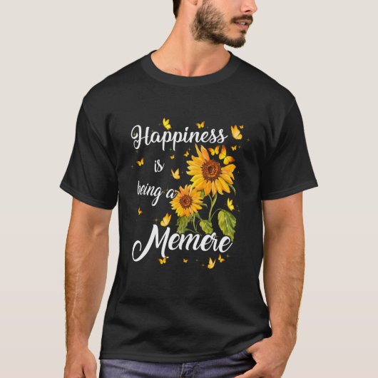 Happiness Is Being A Memere Sunflower Gift For Gra Tシャツ (正面)