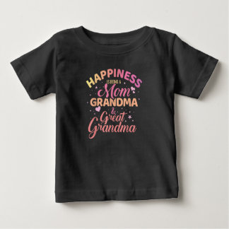 Happiness is being a mom, grandma ベビーTシャツ