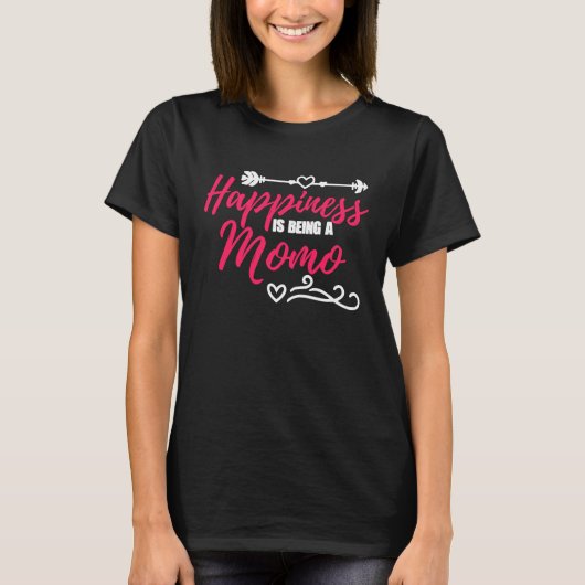 Happiness Is Being A Momo Happy Mom Tシャツ (正面)