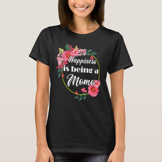 Happiness Is Being A Momo Mothers Day Momo Tシャツ (正面)