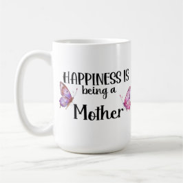 Happiness Is Being A Mother Butterfly Mom Present コーヒーマグカップ