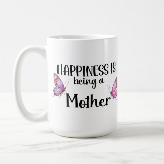 Happiness Is Being A Mother Butterfly Mom Present コーヒーマグカップ (左)