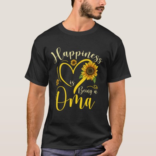Happiness Is Being A Oma Sunflower Mother's Day Wo Tシャツ (正面)