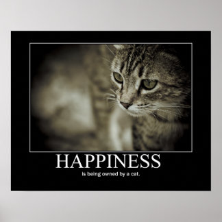 Happiness is Being Owned by a Cat ポスター