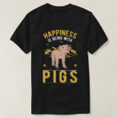 Happiness is being with Pigs Premium Tシャツ (デザイン正面)