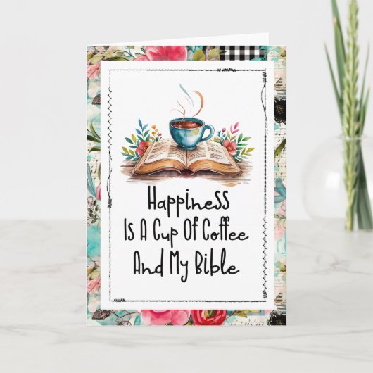Happiness Is Coffee and My Bible カード (正面)