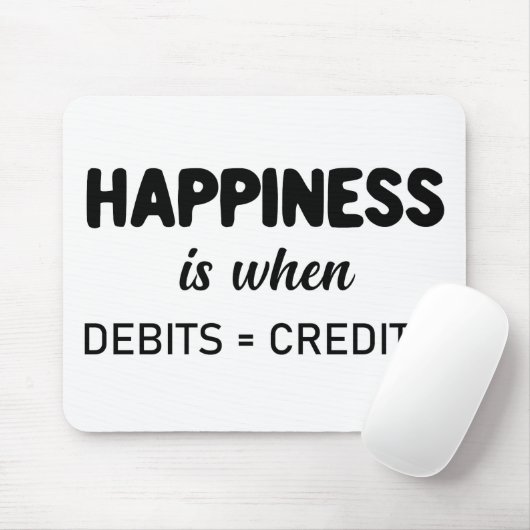 happiness is debits = credits accountant マウスパッド (マウス)