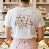 Happiness is Freshly Baked Fun Cupcake Bakery Logo トライブレンドＴシャツ