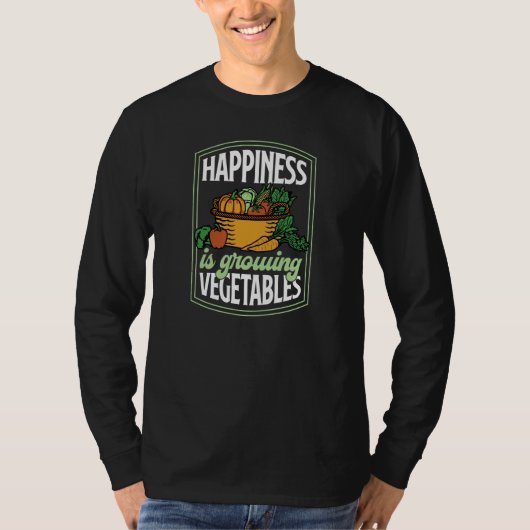 Happiness Is Growing Mushrooms Fungi Gardening  1 Tシャツ (正面)