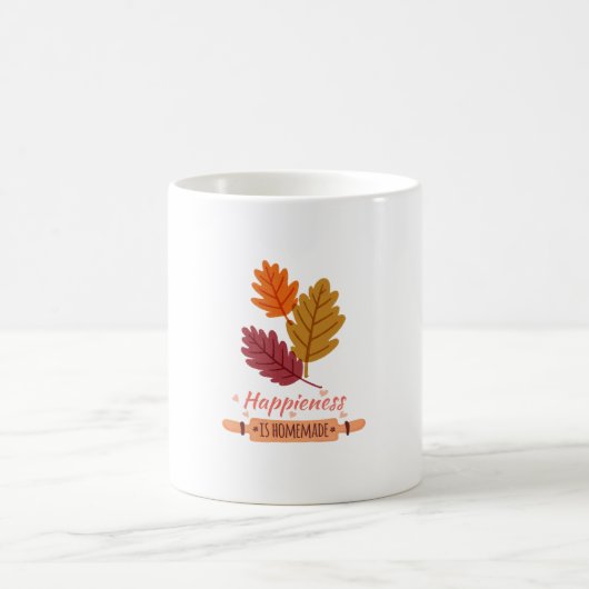 happiness is homemade autumn amazing design コーヒーマグカップ (中央)