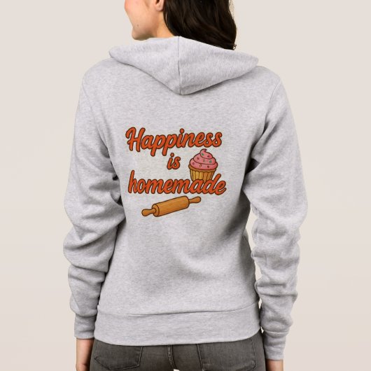 Happiness is Homemade Sticker パーカ (裏面)
