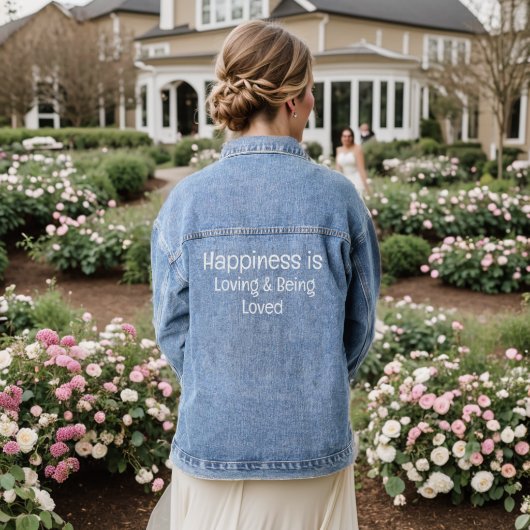 Happiness is Loving and Being Loved Denim Jacket デニムジャケット (ウェディング裏面)