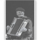 Happiness Is, Paris Musician Black & White Art シール (正面)