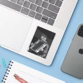 Happiness Is, Paris Musician Black & White Art シール (ノートパソコンとiPhone)