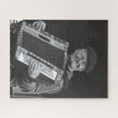 Happiness Is, Paris Musician Black & White Art ジグソーパズル (横)