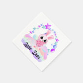 Happiness magic sweet bunny in the rainbow スタンダードカクテルナプキン (角)