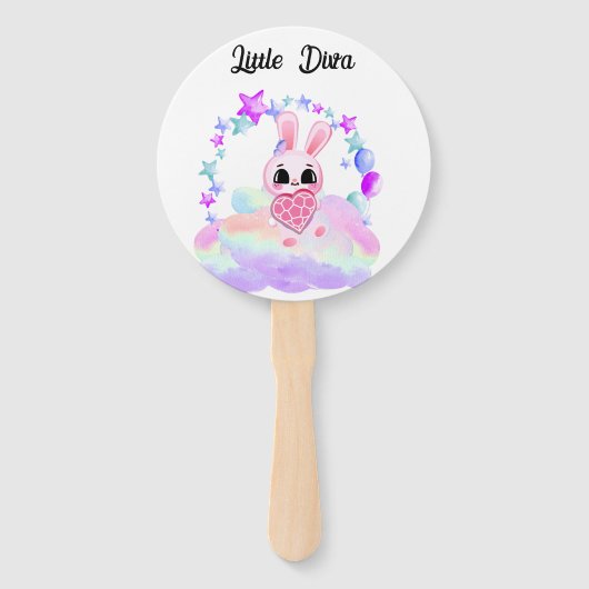 Happiness magic sweet bunny in the rainbow ハンドファン (正面)