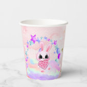 Happiness magic sweet bunny in the rainbow 紙コップ (裏面)