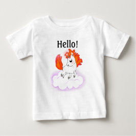Happiness magic unicorn ベビーTシャツ