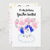 Happiness magic unicorn 招待状 (正面/裏面)