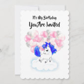 Happiness magic unicorn 招待状 (正面)