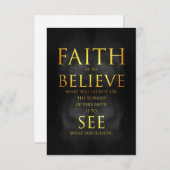 Happiness Quote Faith Believe See サンキューカード (正面/裏面)