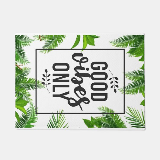 Happiness Quote Good Vibe Only ドアマット (正面)