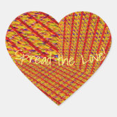 Happiness Tweedテクスチャの寸法よくはしゃぐ ハートシール (正面)