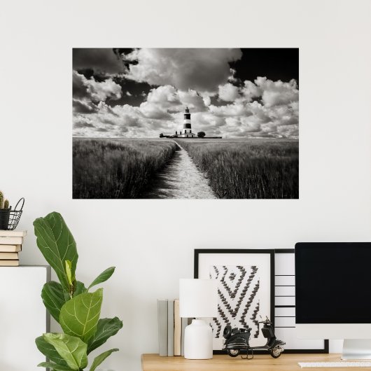 Happisburgh Lighthouse ポスター (ホームオフィス)