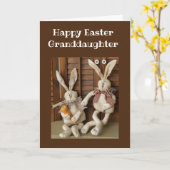 HAPPPY EASTER **GRANDDAUGHTER** CARD カード (黄色い花)