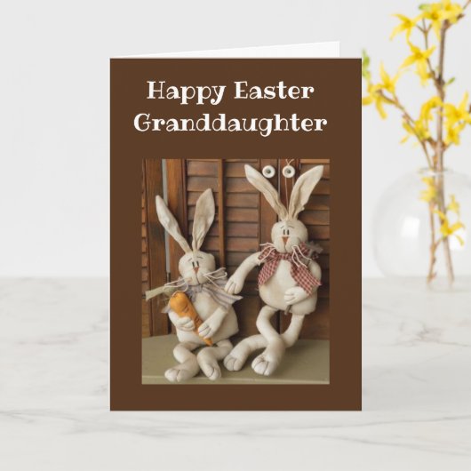 HAPPPY EASTER **GRANDDAUGHTER** CARD カード (黄色い花)