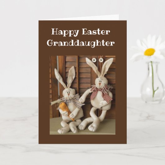HAPPPY EASTER **GRANDDAUGHTER** CARD カード (小さな植物)