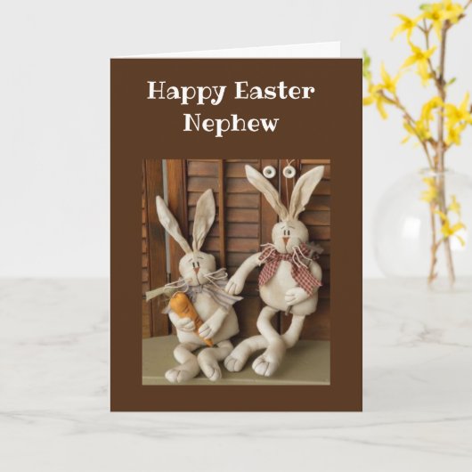 HAPPPY EASTER **NEPHEW** CARD カード (黄色い花)