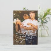 Happyの書編集可能カラー年賀状 シーズンカード (スタンド正面)