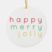 HAPPYセラメリーミックすてきサークルオーナメント セラミックオーナメント (正面)