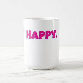 HAPPYタイポグラフィ - 強いポジティブな気持ちを伝えるデザイン コーヒーマグカップ